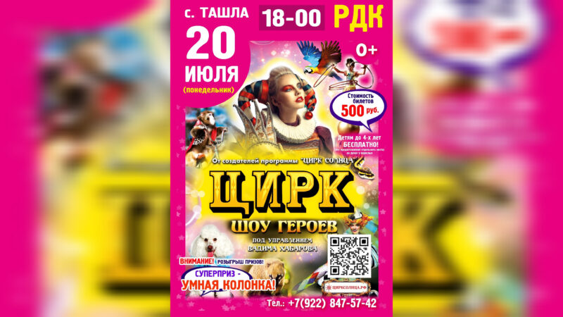 В Ташле выступит цирк из Саратова